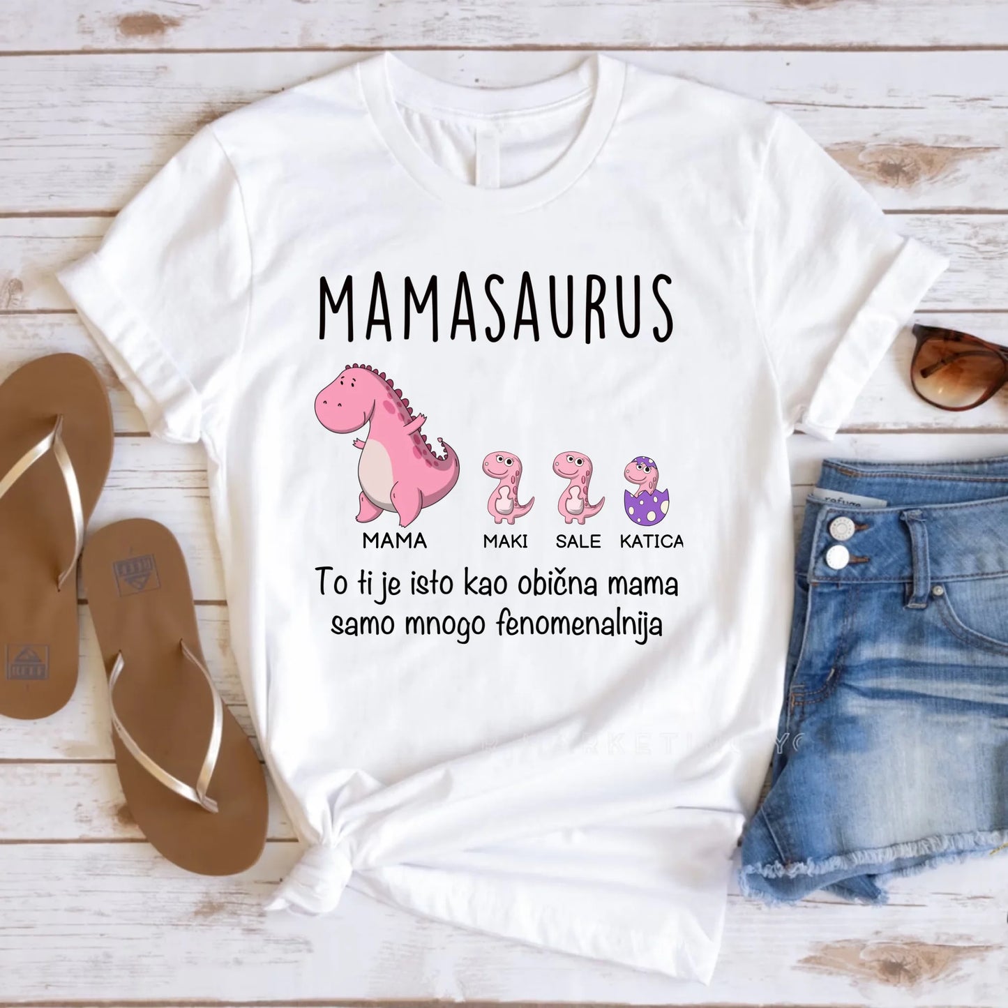 Mamasaurus i djeca majica