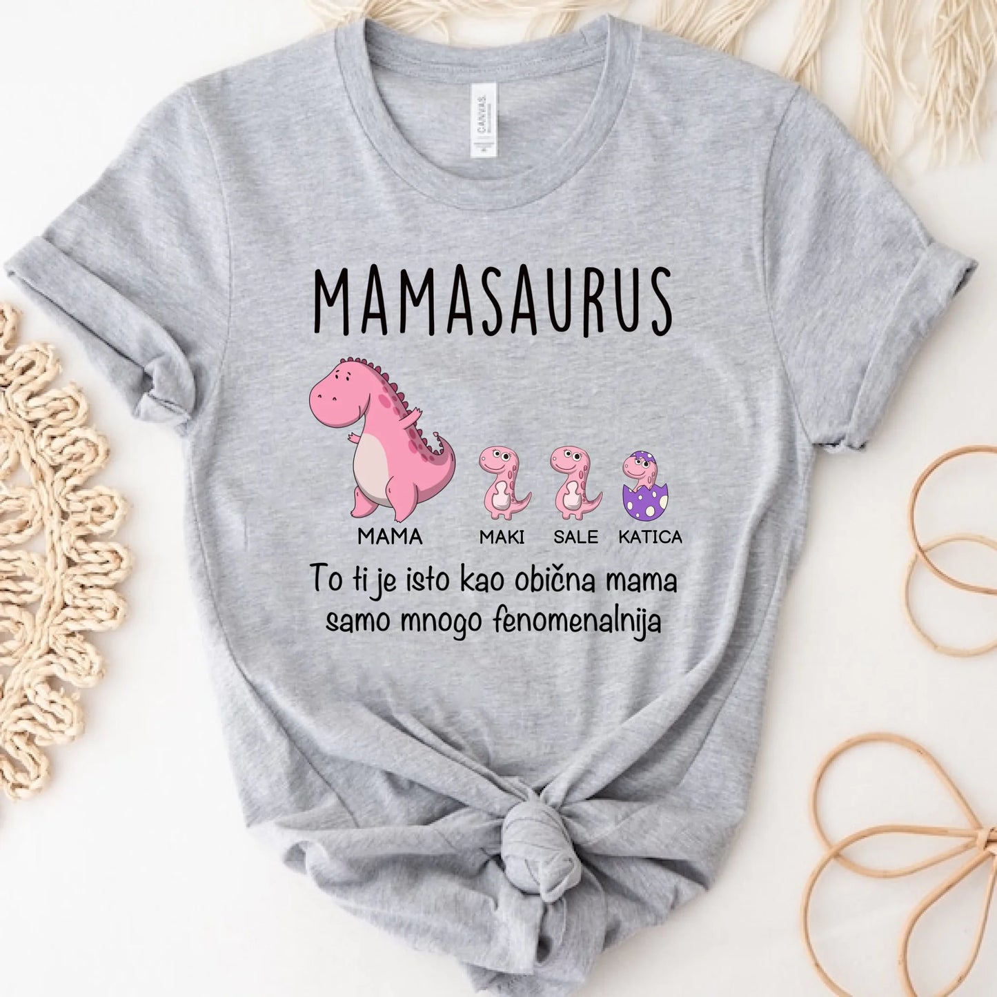 Mamasaurus i djeca majica