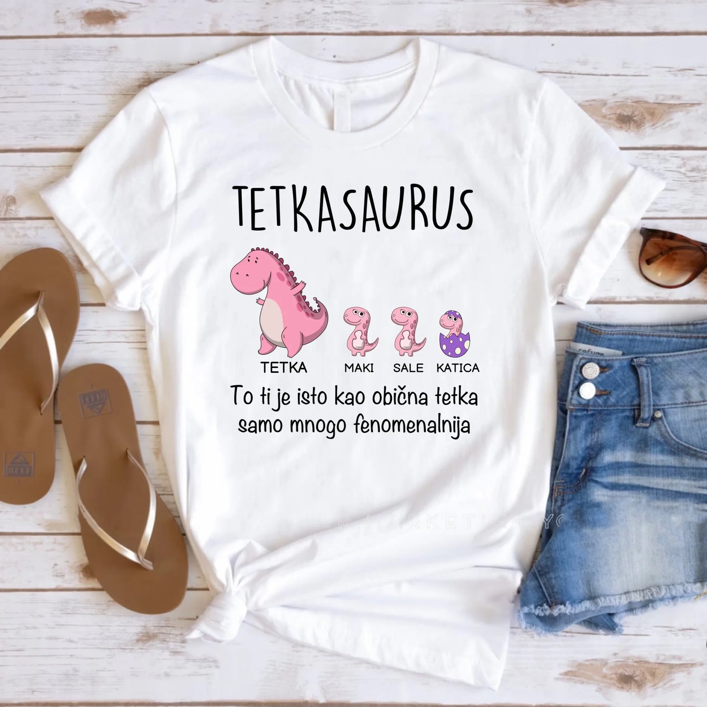 Tetkasaurus i djeca majica