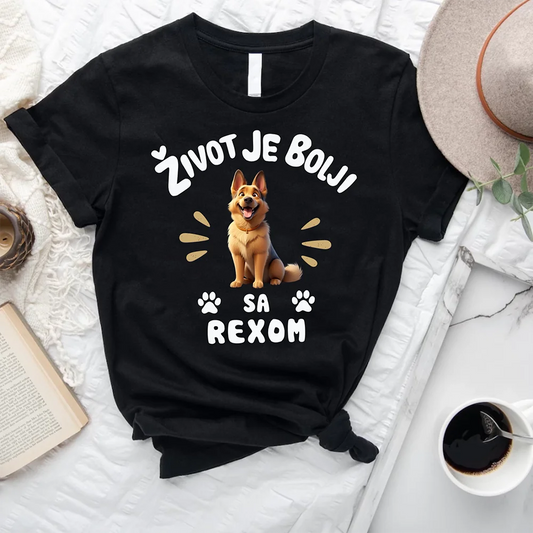 Život je bolji sa psom majica