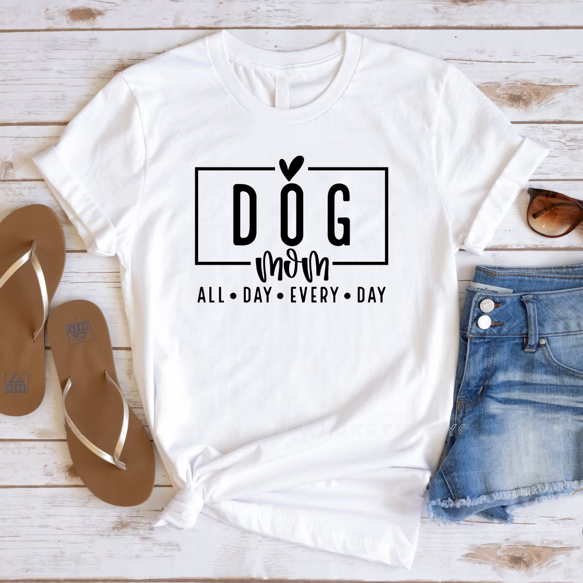 Dog mom all day every day majica